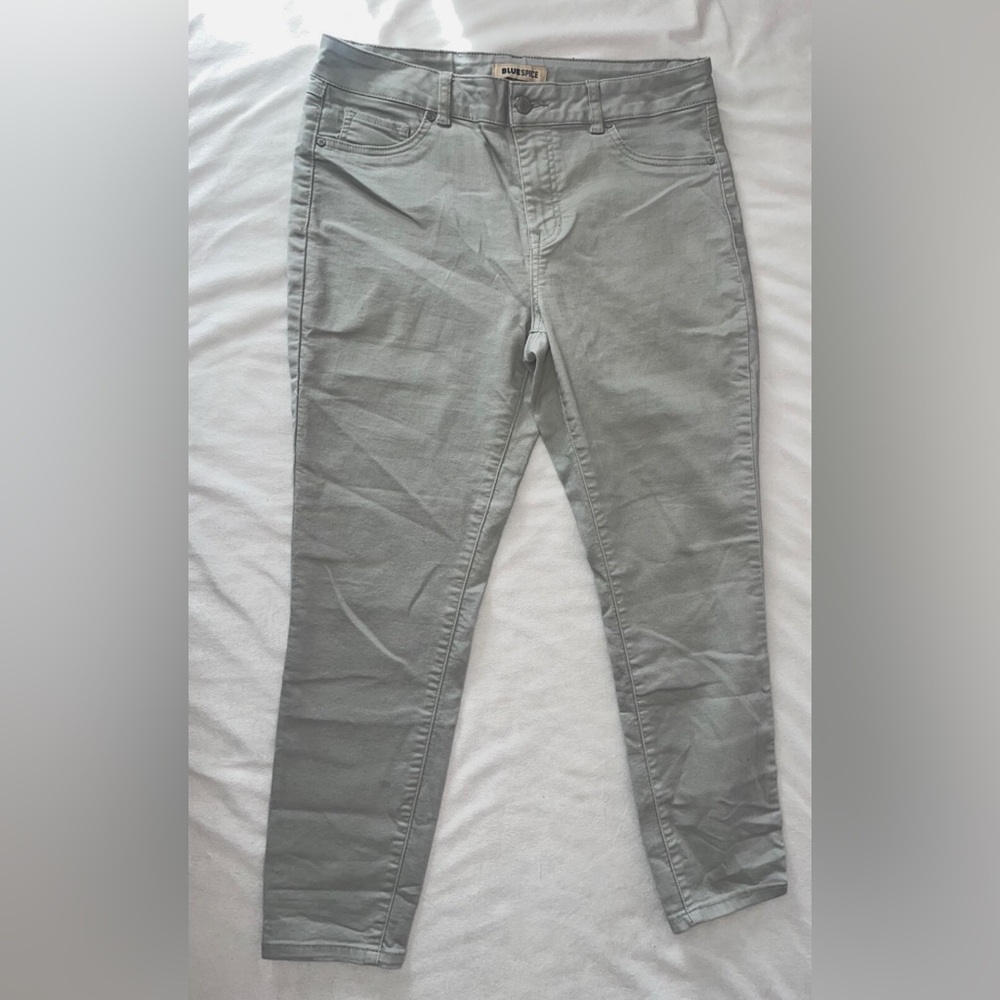 Blue Spice Womens Light Gray Pants Size 13 Juniors